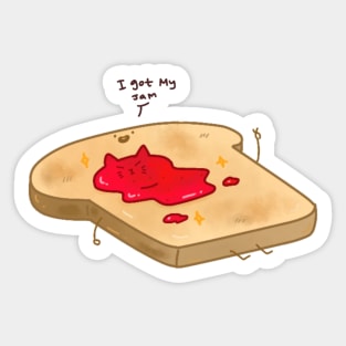 jam and toast Sticker